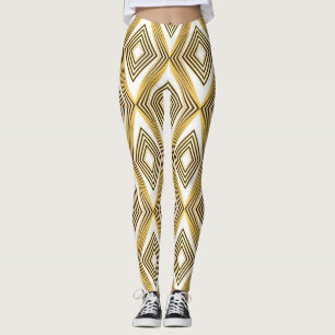 Leggings Resumen Fondo geométrico Art Deco