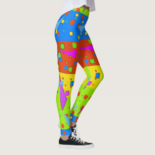 Leggings Resumen Formas Estilo de fuente de vidrio,