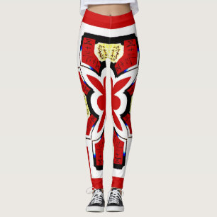 Leggings Resumen Formas Estilo japonés,