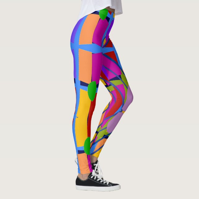 Leggings Resumen Formas Matisse estilo, (Derecha)