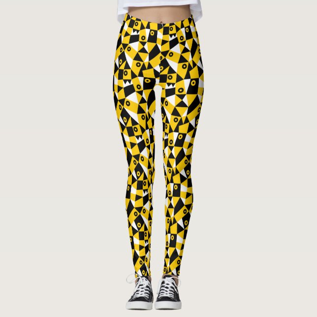 Leggings Resumen geométrico 030919 - Ámbar (Anverso)