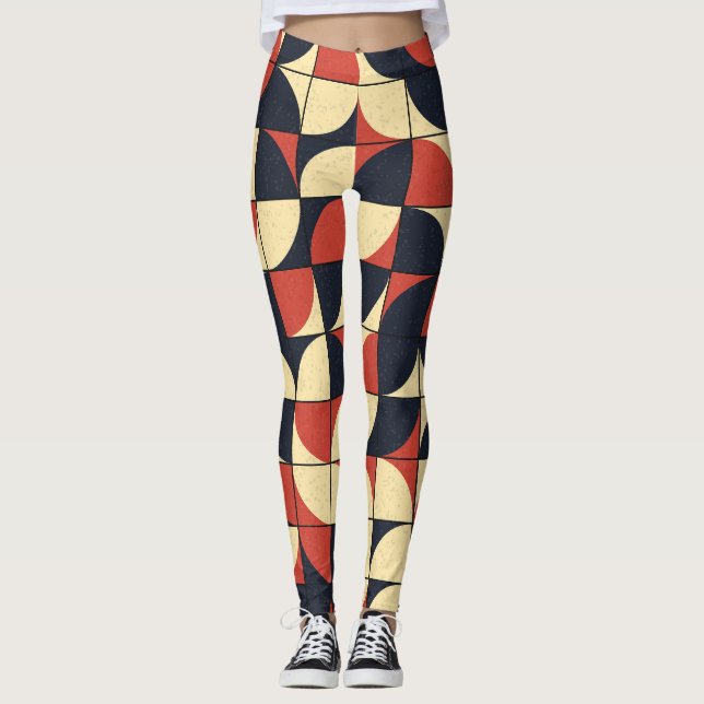 Leggings Resumen geométrico: arte computacional. (Anverso)