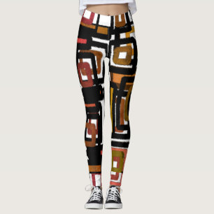 Leggings Resumen geométrico bloquea la oxidación de color n