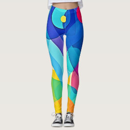 Leggings Resumen geométrico vibrante