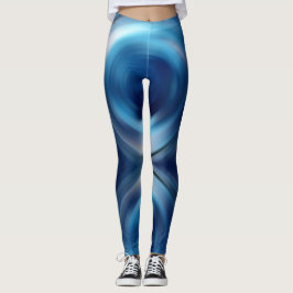 Leggings Resumen Gradiente azul espiral Arte digital