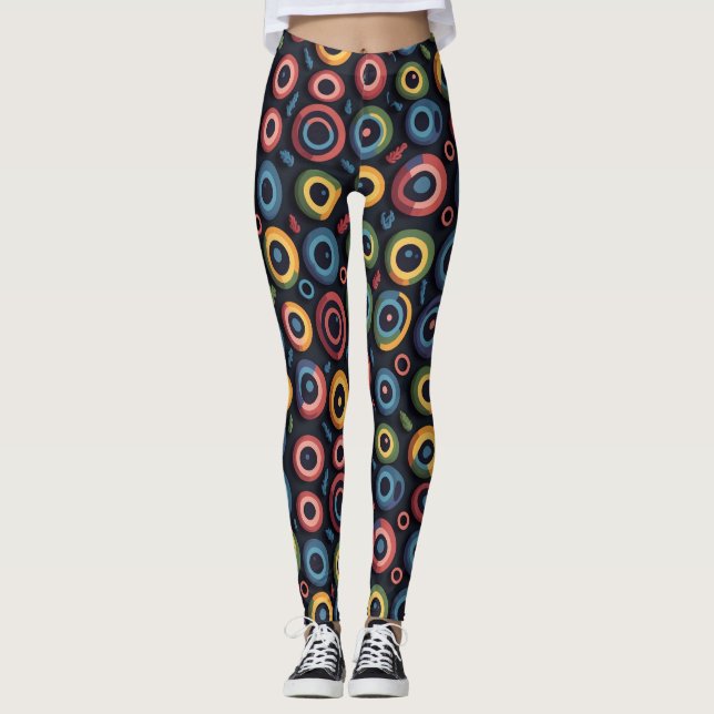 Leggings Resumen Halloween Blue Spooky Monster Eyeball (Anverso)
