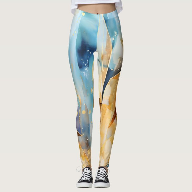 Leggings Resumen Hermosas leyendas de diseño moderno (Anverso)