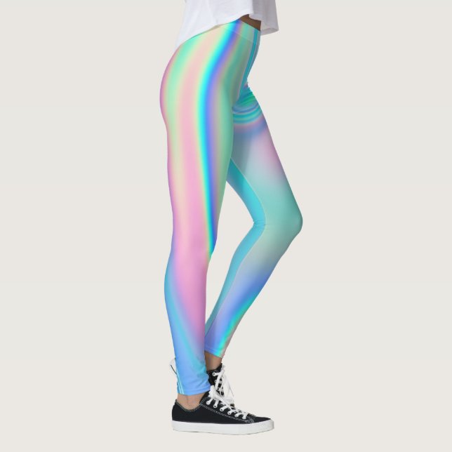 Leggings Resumen holográfico del arco iris (Derecha)