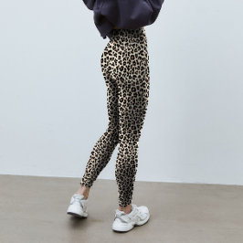 Leggings Resumen Impreso Patrón de Piel de Leopardo Animal