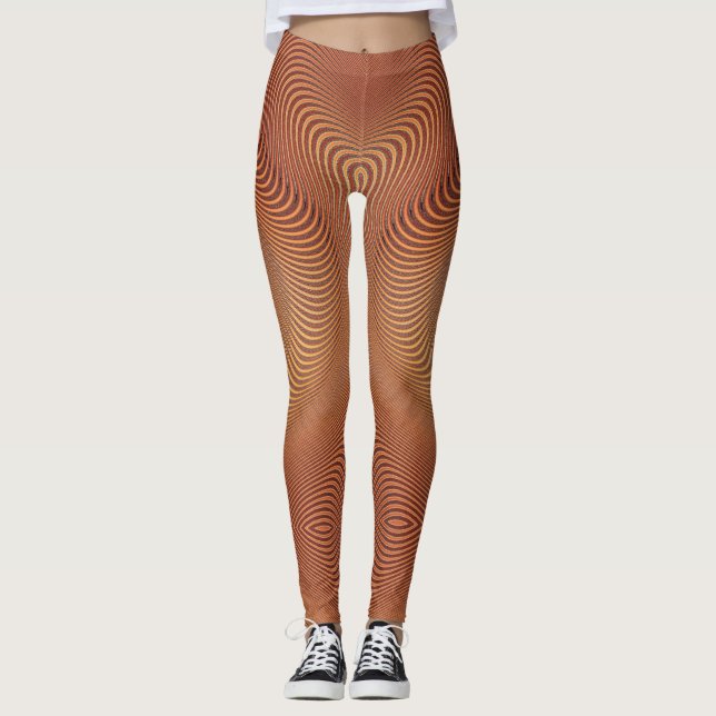 Leggings Resumen Leyendas de arte ondulado (Anverso)