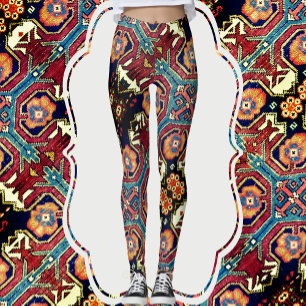 Leggings Resumen Leyendas de diseño de alfombras orientales