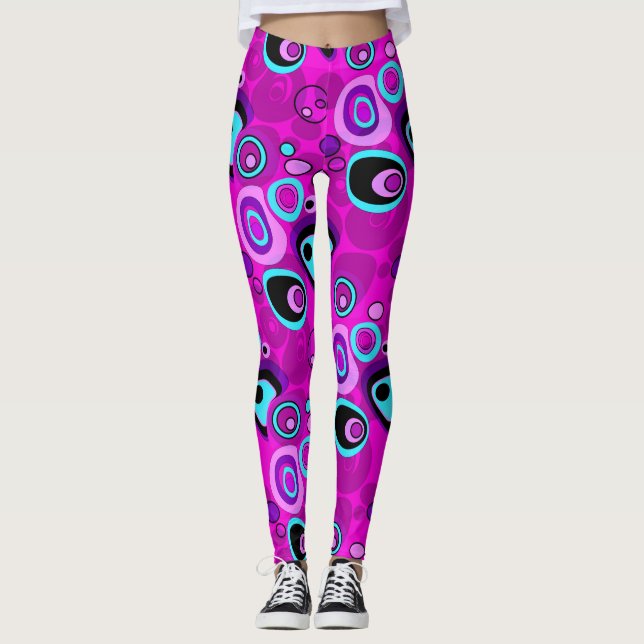 Leggings Resumen magenta (Anverso)