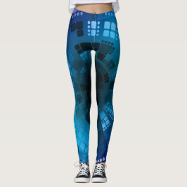 Leggings Resumen Mar Azul Oro de Diamante Marea