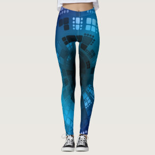 Leggings Resumen Mar Azul Oro de Diamante Marea