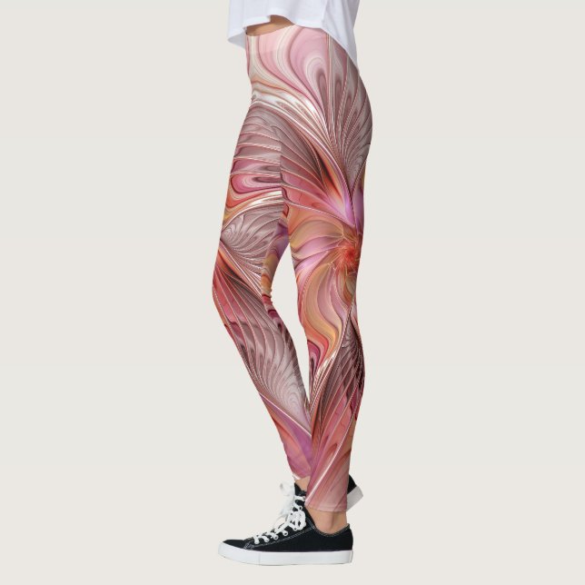 Leggings Resumen mariposa colorida Fantasía arte fractal (Izquierda)