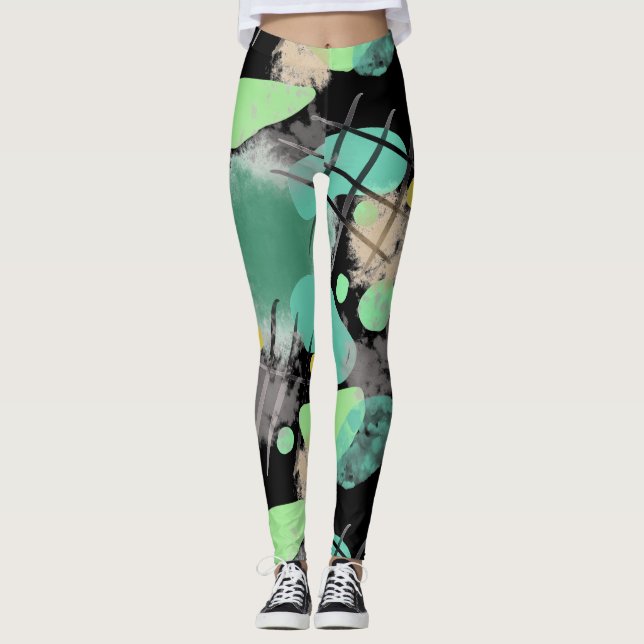 Leggings Resumen moderno de la caída de la basura (Anverso)