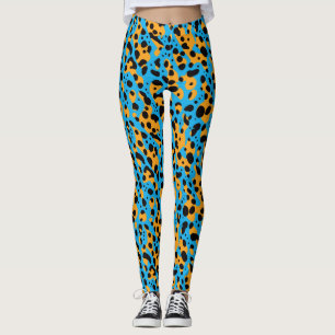 Leggings Resumen moderno de los lugares de leopardo azul im