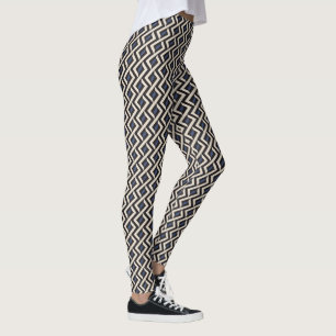 Leggings Resumen moderno geométrico 2 - Blue Ridge, Panna C