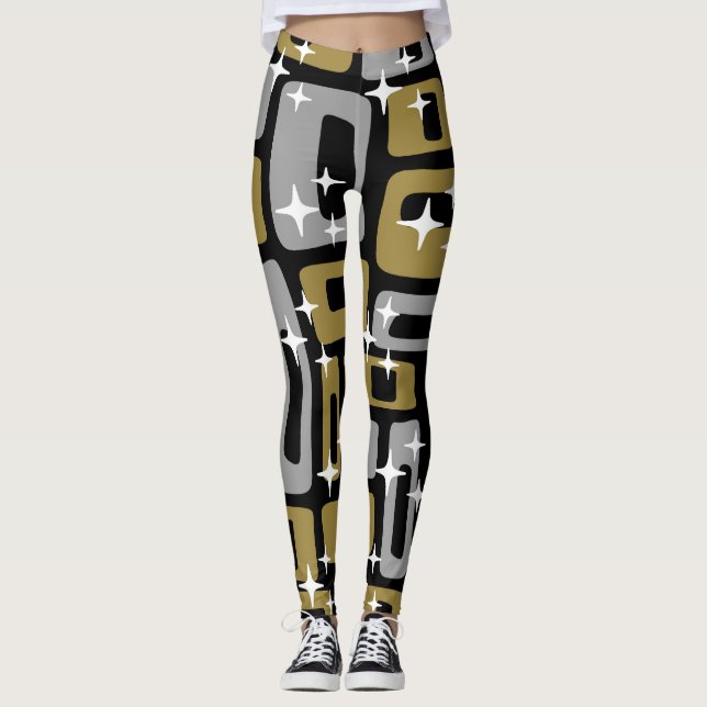 Leggings Resumen moderno Retro Mid Century (Anverso)
