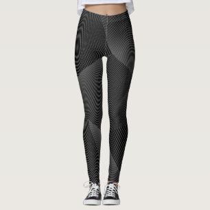Leggings Resumen, moderno, sencillo, dinámico patrón de lín
