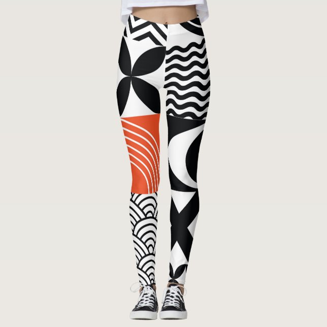 Leggings Resumen moderno: tela de diseño artístico. (Anverso)