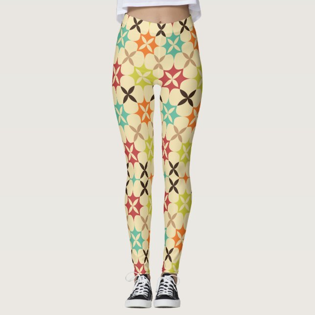 Leggings Resumen Mosaico floral (Anverso)