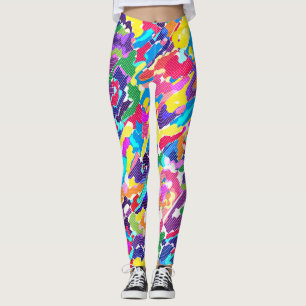 Leggings Resumen multicolor brillante
