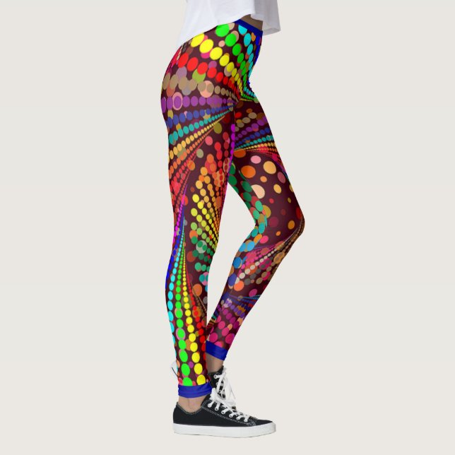 Leggings Resumen multicolor con azul (Derecha)