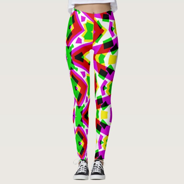 Leggings Resumen multicolor vibrante "Ratti_Creative_Arts" (Anverso)
