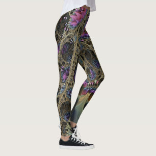 Leggings Resumen - MUNDO FANTASÍA FLORAL fractal