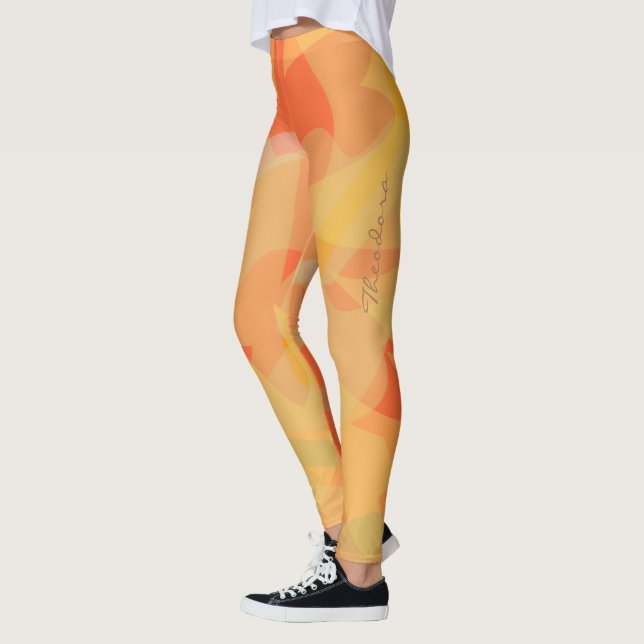 Leggings Resumen Naranja Floral (Izquierda)