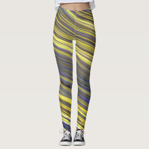 Leggings Resumen Olas fracturadas de la capa marina 06