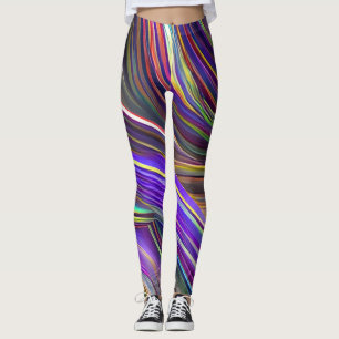 Leggings Resumen Olas fracturadas de la capa marina 24