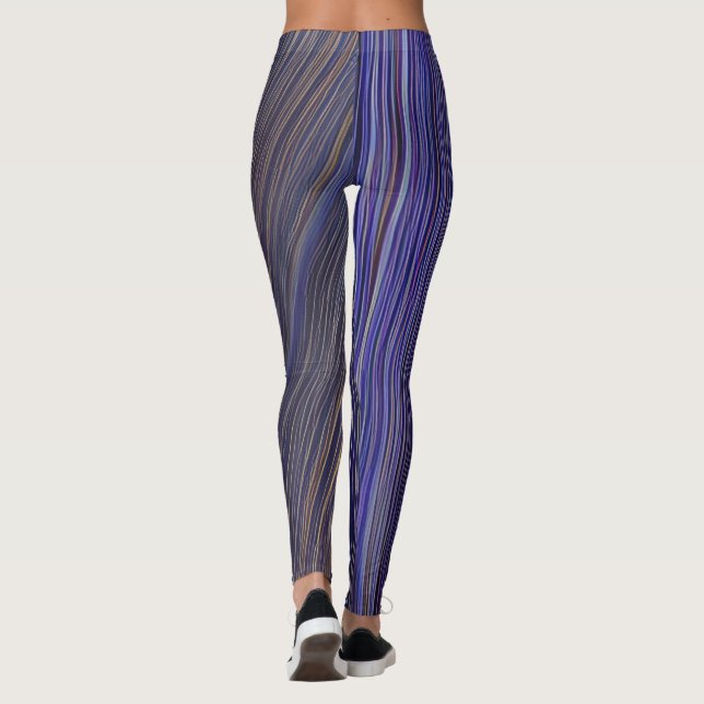 Leggings Resumen Olas fracturadas de la capa marina 31 (Reverso)