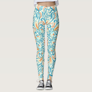 Leggings Resumen Ornamento Cerámico Patrón de mosaico