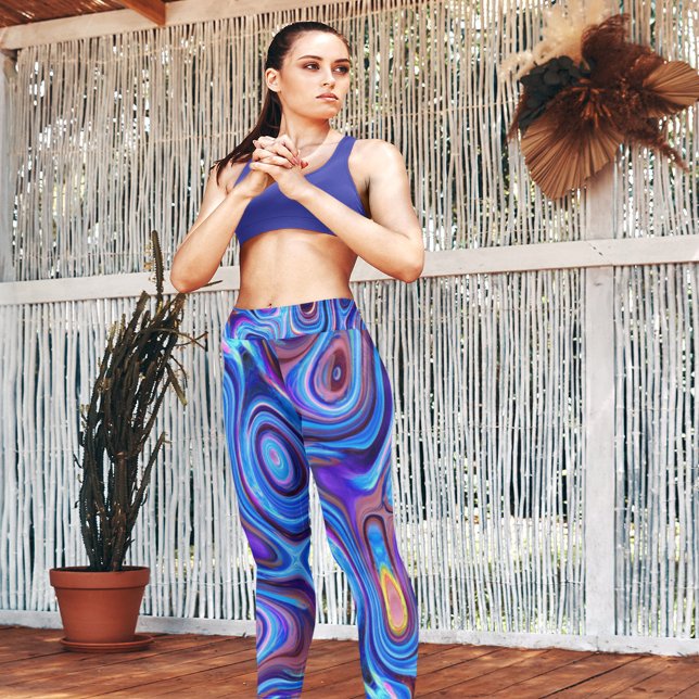 Leggings Resumen Paint Swirls Naranja Azul Púrpura Pink (Subido por el creador)