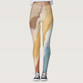 Leggings Resumen Pastel Paint Edición de verano