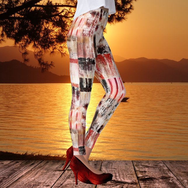 Leggings Resumen Patrón de diseño otoñal artístico (Subido por el creador)