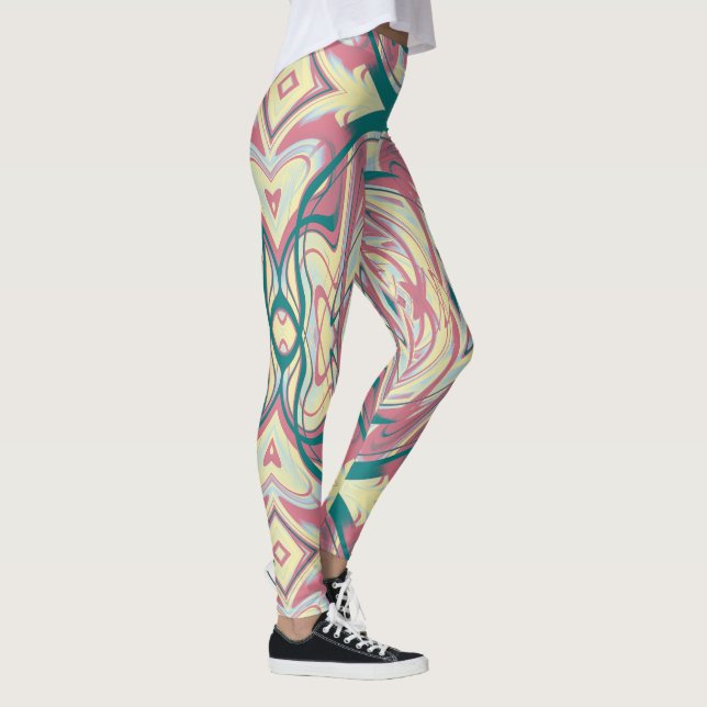 Leggings Resumen Patrón Kaleidoscopio 21 (Derecha)
