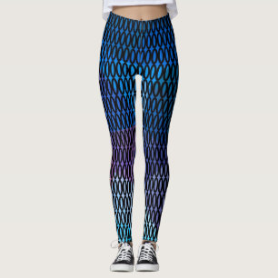 Leggings Resumen, patrón multicolor, patrón de malla, encaj