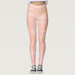 Leggings Resumen pintado a mano rosa. Elegante cepillo de r