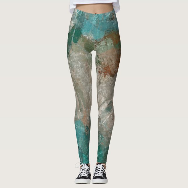 Leggings Resumen Psicodelia Sacude Textura. (Anverso)