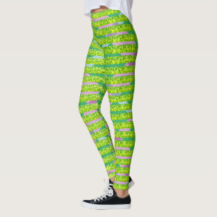 Leggings Resumen Purpurina Aspecto Color divertido
