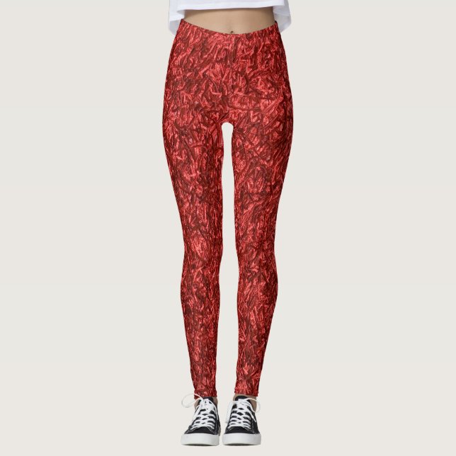 Leggings Resumen rojo Textil (Anverso)