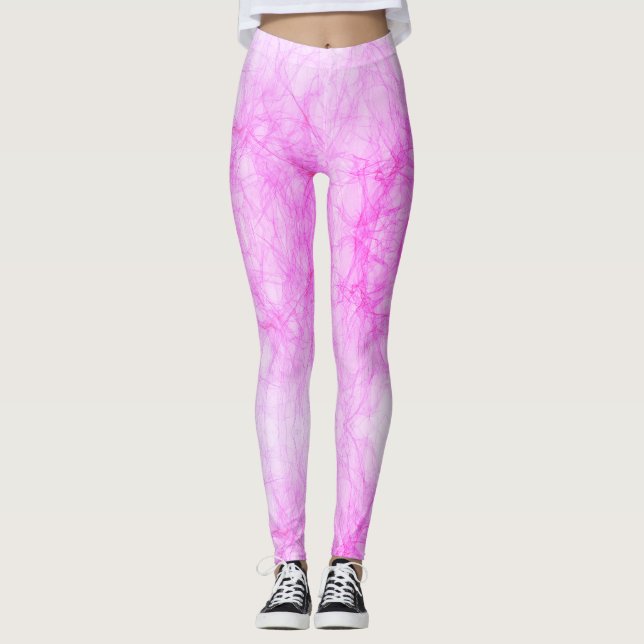 Leggings Resumen rosa caliente Grunge (Anverso)