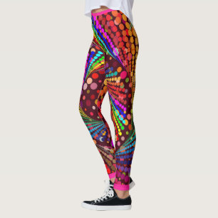 Leggings Resumen rosa caliente multicolor