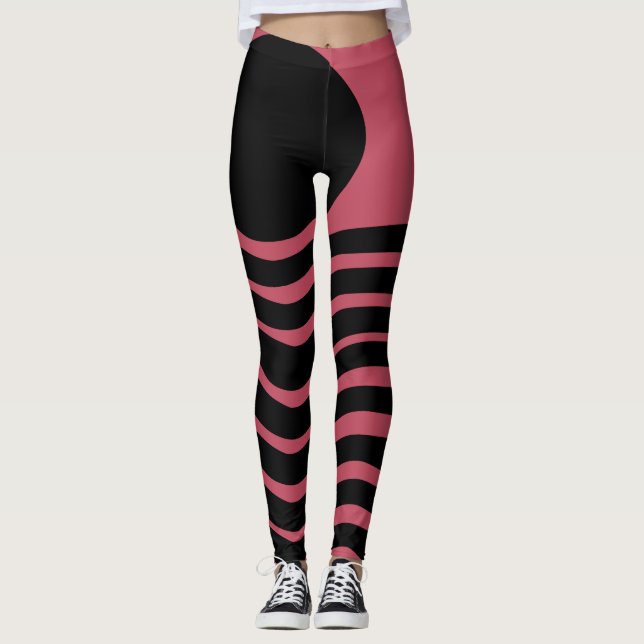 Leggings Resumen rosa profundo de Bauhaus (Anverso)
