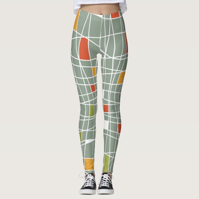 Leggings Resumen Seamless: Diseño de Patrones Modernos. (Anverso)