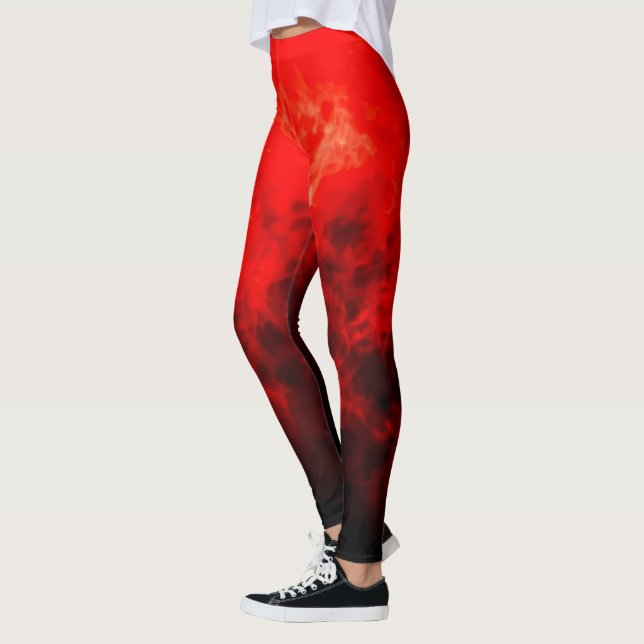 Leggings Resumen sorbo de humo rojo (Izquierda)