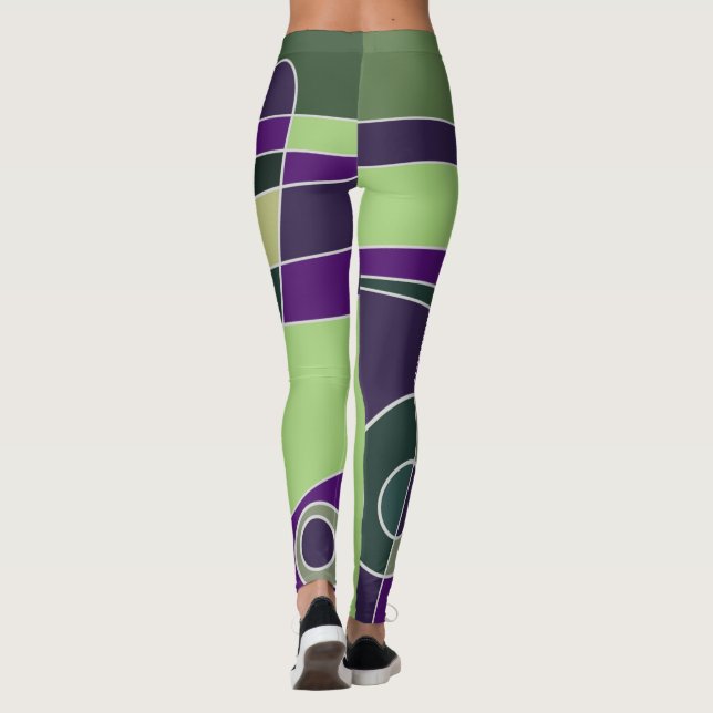 Leggings Resumen Surfing Green Purple (Reverso)